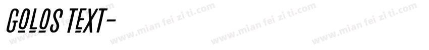 Golos Text字体转换